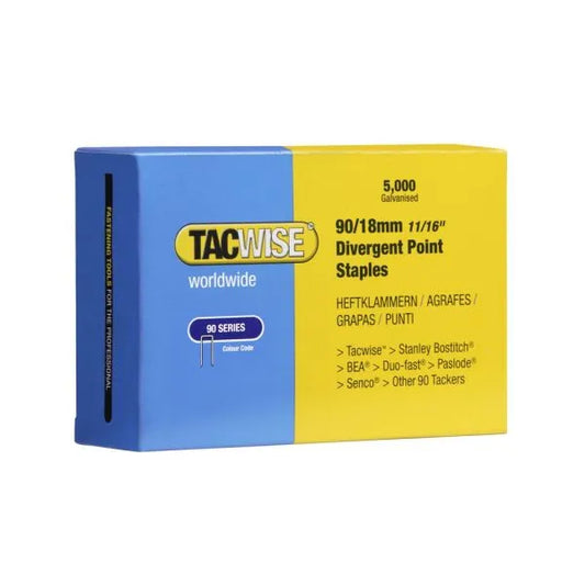Type 90 Narrow Crown Divergent Point Staples